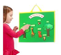 Genérico Tableau en feutre - Panneaux d'enseignement pliables double face - Aide pédagogique pour raconter des contes préscolaires et éducation à la maison, outils de soutien pour garçons et filles