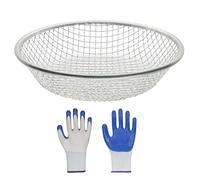Genérico Tamis de sol pour jardinage, tamis de - Tamis de saleté en acier inoxydable pour gants | Tamis à granulés, tamis léger, passoire à roche pour seau de 5 gallons
