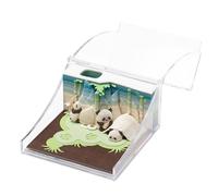 Genérico Tampon de mémo sur le thème du panda : tampons de sculpture en papier, mini écriture en larmes, tampon de marqueur antiadhésif avec support de crayon, sculpture créative de B