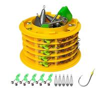 Generico Tandem Fishing Hooks - Fishiing Hooks with Organizer | Anti-Taangle Tandem Fishings Hook | Fixation Leader Holder | Carp Fishing Hair Rigs Kit | Fishing Tackle Storage Box Organizer