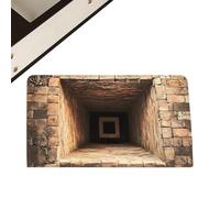 Generico Tapis 3D Effet Optique Illusion,Tapis Antidérapant Décoratif Drôle Pour La Maison - Zone Tapis 3D Illusion Optique Pour Porte | Pour Chambre À Séjour, Salle De Bains Cuisine Sol Hotel