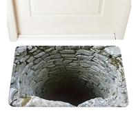 Genérico Tapis 3D illusion optique antidérapant, avec trou illusoire, pour intérieur, chambre, salon, salle de bain, cuisine, entrée, Noël, Halloween