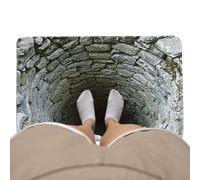 Generico Tapis 3D - Paillasson anti-éclat avec effet trou, tapis illusoire pour sol | pour salle de bain, cuisine, porte sol, maison, Noël, Halloween, chambre de séjour