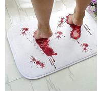 Generico Tapis de Bain et WC - Feuille Changeant de Couleur Rouge Quand Mouillée, Tapis de Bain Sanglant pour Halloween