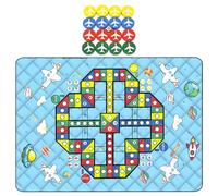 Genérico Tapis de jeu en plein air, couverture de camping imperméable | Tapis multifonctionnel rembourré pour jeux de société avec pièces d'échecs pour famille, plage, camping gazon