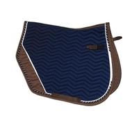 Generico Tapis de selle d'équitation en coton complet - Coussin de saut bleu avec cordon décoratif, One Size, Bois d'agar