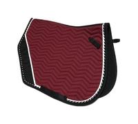 Generico Tapis de selle d'équitation en coton complet - Coussin de saut bleu avec cordon décoratif, One Size, Bois d'agar