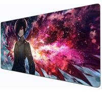 Generico Tapis de souris XXL, tapis de souris grande,Tapis de souris antidérapant pour tapis de souris XXL, tapis de souris anime,Pour ordinateur portable Keyboard pad (Ghoul) Rouge