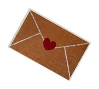 Genérico Tapis extérieur de Saint Valentin avec enveloppe | Tapis de bienvenue pour sol - pour véranda, terrasse, balcon, jardin, cuisine, maison, couple famille
