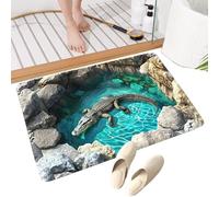 Genérico Tapis illusion 3D doux en peluche avec imprimé flaque