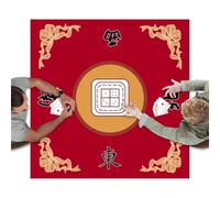 Generico Tapis Mahjong pour table, tapis de jeu de société - Housse de table Mahjong de 27 x 27 pouces pour jouer aux cartes | Mahjong rétro, nappe de jeu de dés, tapis de jeu pour pia