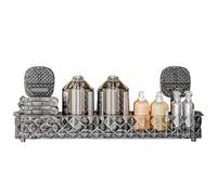 Generico Tappucia d'aspiration étagère de salle de bain - organisateur de douche | Étagères de caddy de salle de bain | Rack de douche mural | Organisateur de stockage de panier de douche mural