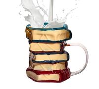 Generico Tasse à café - 445 ml | Livre 3D vitré de peinture cadeau pour lecteurs femmes hommes lecteurs écrivains bibliothèques maison bureau école thé chaud froid lait eau