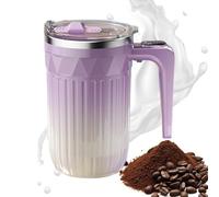 Genérico Tasse à café avec agitation automatique : mélangeur en acier inoxydable de 450 ml et 6,14 pouces, tasse pour boissons automatique rechargeable, récipient magnétique pour boissons avec