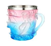 Genérico Tasse à café avec livre, féminine de 150 ml, tachée de couleurs, design peint en 3D de café avec poignée, cadeau pour écrivains de souris de bibliothèque, accessoire pour lecteurs de Bibli