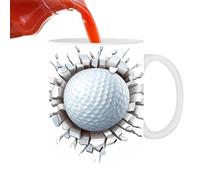 Genérico Tasse à café de golf - Céramique Tasse cadeau | Amateurs de golf, tasse à café classique en céramique avec balle de golf, cadeaux inspirants pour collègues, père et