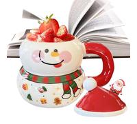 Generico Tasse à café de Noël - Moule à café en chocolat chaud de 01 à 500 ml | Verres à café pour maison de vacances, thème de Noël, en céramique, pour les meilleurs amis des couples