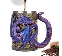 Genérico Tasse à café dragon | Tasses gothiques 3D pour bière | Tasse en acier inoxydable pour amateurs de dragon, design gothique pour thèmes et décoration, collection et réunions avec