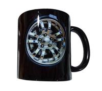 Genérico Tasse à café en céramique, capacité de 11 oz, 330 ml | Novelty Tire Tread Design Cup for Auto Enthusiasts | Funny Gift For Mechanics, Drivers, Car Lovers