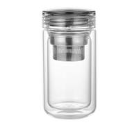 Genérico Tasse à thé | Gobelet en verre à double paroi thermo-isolante, tasse transparente anti-déversement pour café, voyage, famille, amis et réunions