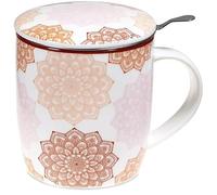 Generico Tasse en porcelaine Thé Tisane Infusions Rose Mandala