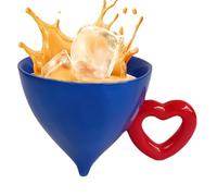 Genérico Tasse esthétique de 125 ml avec en forme de cœur et de forme conique - Adorable tasse pour thé et café - Pour femme, cadeau d'anniversaire, Saint-Valentin, décoration maison, bureau