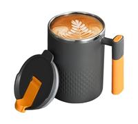 Genérico Tasse isotherme de 450 ml - Tasse à thé en acier inoxydable avec couvercle et poignée | boissons isolées pour femmes, café chaud ou glacé, gobelet de voyage réutilisable lait, écrivain