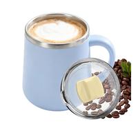 Genérico Tasse thermique de voyage réutilisable à double paroi 450 ml - Tasses de voyage pour café et boissons, pour boissons chaudes et froides, lait, maison, bureau, école, résidence, camping