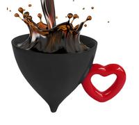 Generico Tasses à café - 120 ml en céramique en forme de cône,mignon pour thé et café, pour femmes, amies, Noël, favoris, vacances, bureau, voyage, lait, chocolat chaud