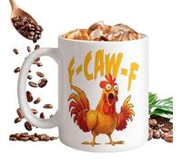 Generico Tasses à café avec figure de coq - verre à lait avec impression coq animée - verre à café de 350 ml avec poulet - Pour hommes, jeunes , amis, maman, cuisine, vacances, fêtes, bar