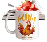 Generico Tasses à Café Figure De Coq,Verre À Lait Avec Impression Coq Animé | Verre à Café De 350 Ml Avec Poulet | Pour Hommes Jeunes Amis Maman Cuisine Vacances Fêtes Bar