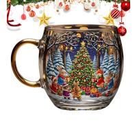Generico Tasses de Noël, en transparent, décorées de Noël, 300 ml, boîtes festives pour boissons chaudes et froides Cacao Lait
