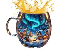 Generico Tasses de Noël - Thème festif, à café en céramique, pour boissons de Noël | Verrerie décorative pour la célébration de la fête des boissons froides au lait, alacte, cacao chaud
