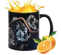 Genérico Tasses mécaniques pour hommes Tasse à café mécanique amusante Tasses à café expresso Tasses à café au lait Tasses en céramique fraîche avec moteur mécanique Décoration de bureau Tasse