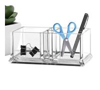Generico Tea Organiser - Teabag Organiser | Tea Box Organisers | Clear Acrylic Teabag Container 2 Compartments | Stackable Teea Sachets Holder Easy to Access Teabags Organizer | Sugar Packet Holder