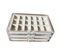 Generico Teca pour collection de roches - Mallette porte cristaux avec 54 compartiments | Conteneur organisateur pour pierres précieuses, minéraux, coquillages, miniatures et cadeaux