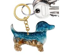 Genérico Teckel Key Chain - Acrylique 6 x 4 cm | Bag Charm Dog with Sea Design with Card, Cute Ornement Pendant - Dog Bag Charm for Backpack Handbag Accessory, Schools, Outdoor Travel, Gift