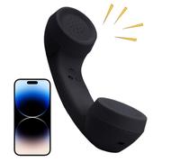 Genérico Téléphone fixe rétro rechargeable et résistant aux rayonnements avec microphone et haut-parleur type C, pour table de chevet, bureau, salon, école, maison, hôpital, ligne fixe, personnes