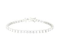 Generico TENNIS Bracelet 4 mm 16 cm rhodié avec pierres blanches
