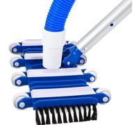 Genérico Tête de nettoyage pour piscine : cadre en polypropylène de 38 x 19 cm, brosse d'aspiration manuelle, fonction de nettoyage profond, piscine arrière-cour, fontaine, bain en plein air | Elimi