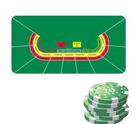 Generico Texas Holdem - Tapis de jeu de cartes antidérapant 120 x 60 cm avec en feutre doux et design portable pour une installation et un rangement faciles | pour les fêtes de