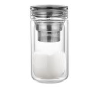Generico Thé avec tasse de thé côlette - bouteille de thé isolée à double couche | Bouteille de thé séparant | Haute capacité chaude résistante aux tasses transparentes pour le café de la maison et