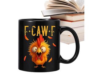 Generico Thé - Céramique, 3,15 x 3,74 pouces Fun Poulet Halloween Café Design innovant | Verres pour une utilisation quotidienne, F-Caw-F, Taza créative avec coq pour la maison, le bureau