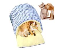 Generico Thickened Pet Enclosed Plaid Nest Bed | Plaid Enclosed Nest Kitten for Small, Medium and Large Pets