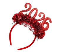 Genérico Tiare de Nouvel An - Accessoires photo avec numéro 2026 - Coiffe brillante pour selfies du Nouvel An - Pour fêtes, compte à rebours, anniversaire, maison, intérieur, poste, femme