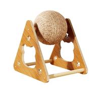 Genérico Tiragraffi Tiragraffi pour balle en sisal - Roue pour exercices verticaux avec structure en bois pour classer les ongles des chatons, chiots, lapins, etc