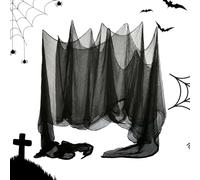 Generico Tissu effrayant pour décorations de fête - Décorations de vacances en plein air doux tissu fantomatique, tissu effrayant en tissu de gaze effrayant pour les fêtes d'Halloween