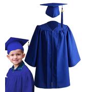 Genérico Toge de remise de diplôme pour enfants, robe, casquette, ensembles de breloques 2024 pour enfants, blouse respirante pour maternelle et préscolaire, blouse de choeur unive