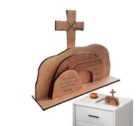 Generico Tombe Vide de Pâques - Multipurpose Effortless, Set Scènes de la Résurrection Bois Plateau Pâques, avec Décoration Jésus Plus | Outdoor Indoor Utility Safe Polyvalent