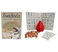 Generico Tombola Napolitaine classique avec chiffres en bois Panariello en plastique Tombola de la grimace traditionnelle 48 dossiers panneau d'affichage antique classique napolitaine avec grimace